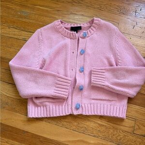 Zara Pink Sweater with Blue Buttons